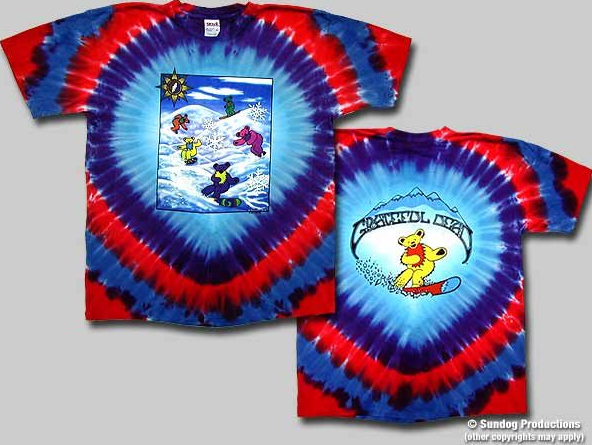 Sundog - Grateful Dead Snow Bears Tie Dye T-Shirt