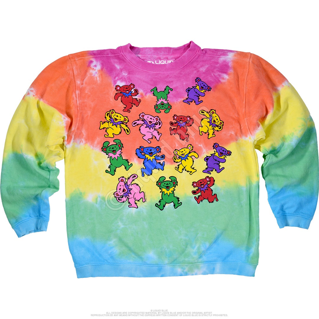 Spiral Bears Tie Dye Fleece Sweatshirt - Youth