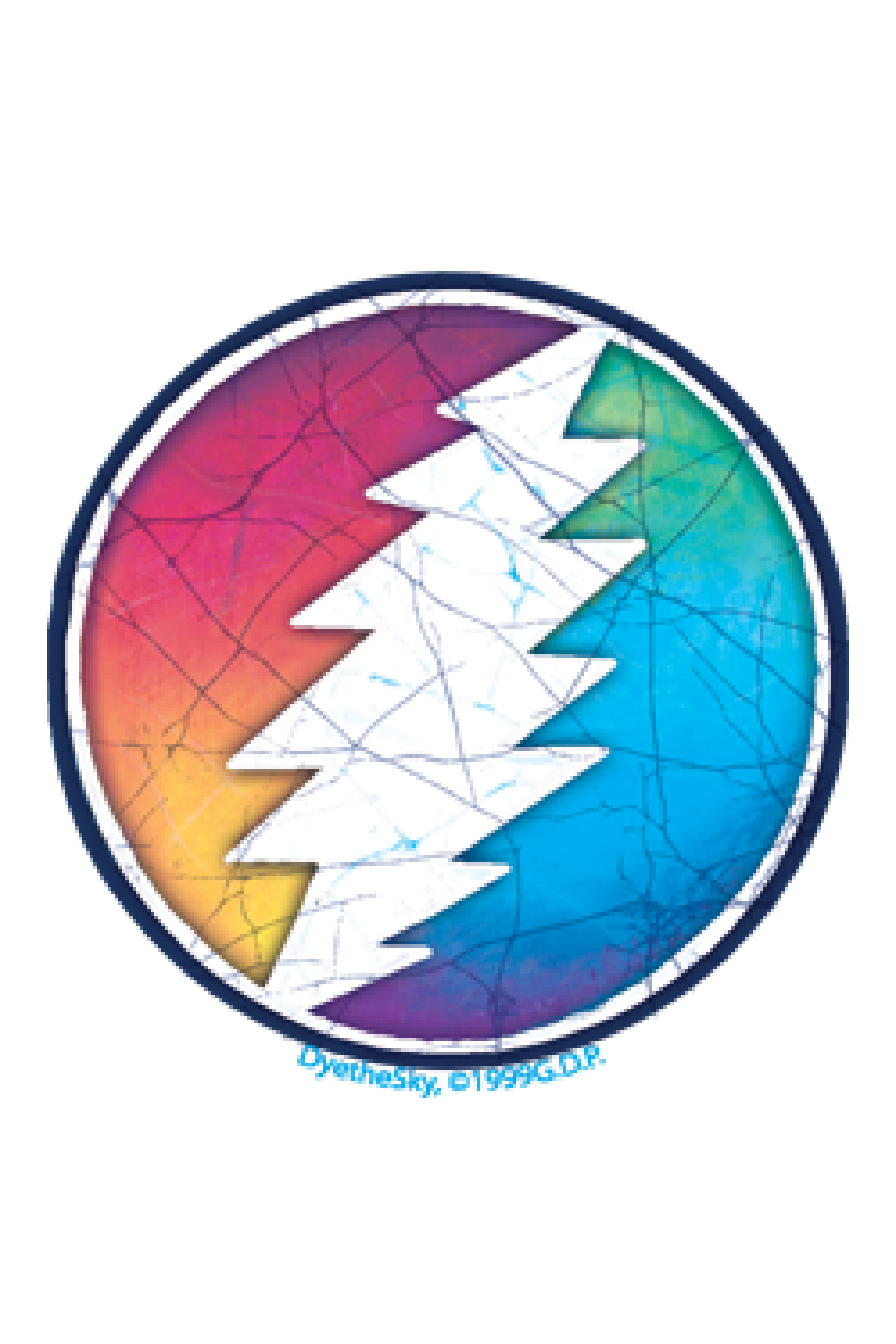 Grateful Dead Circle Bolt 5" Sticker