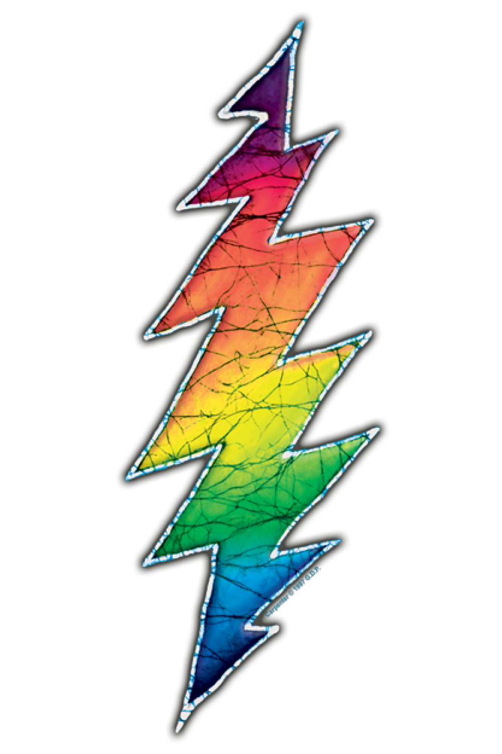 Grateful Dead Rainbow Bolt 5" Sticker