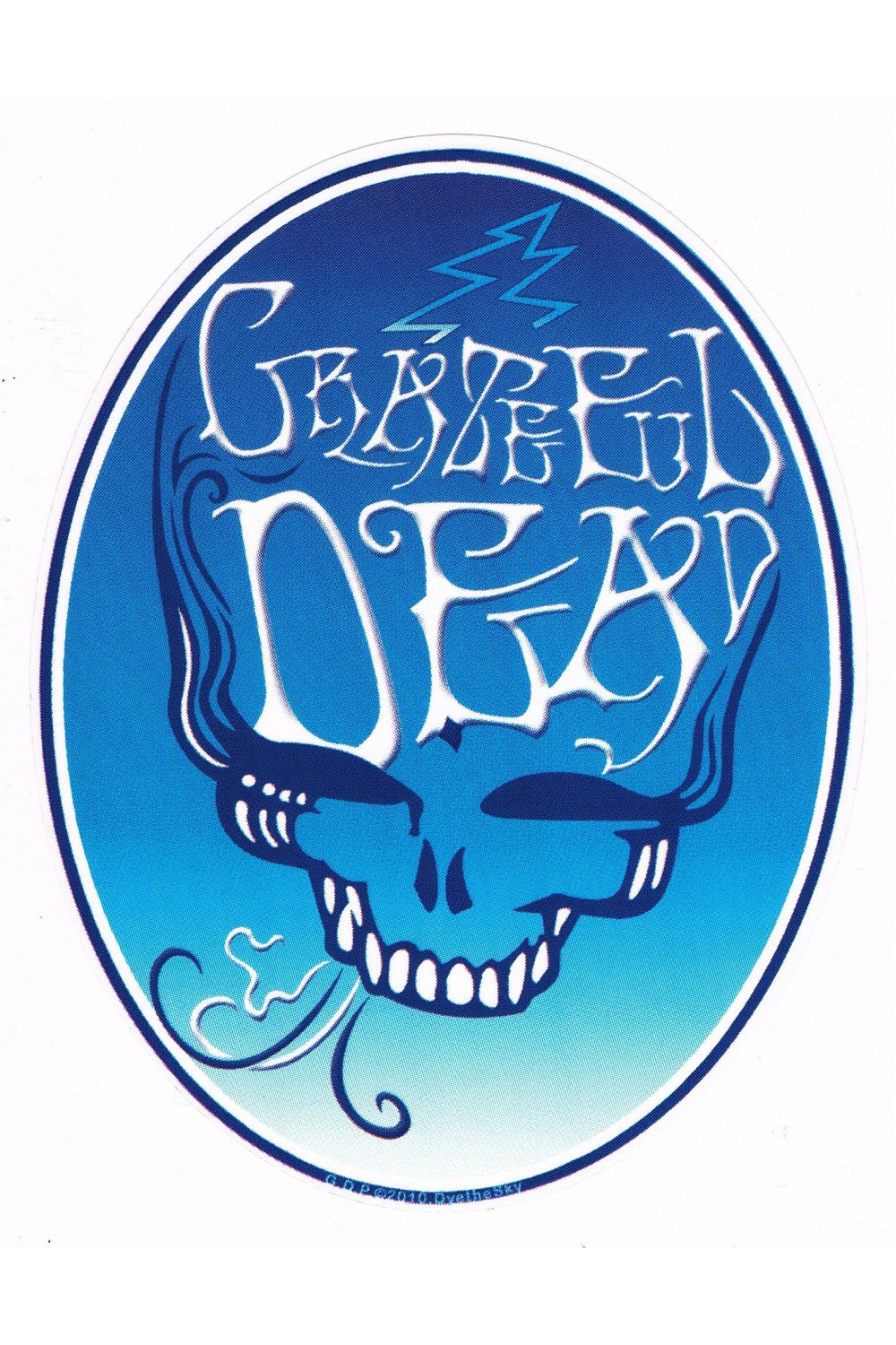 Grateful Dead Blue Smoke Steal Your Face 4.75" Sticker