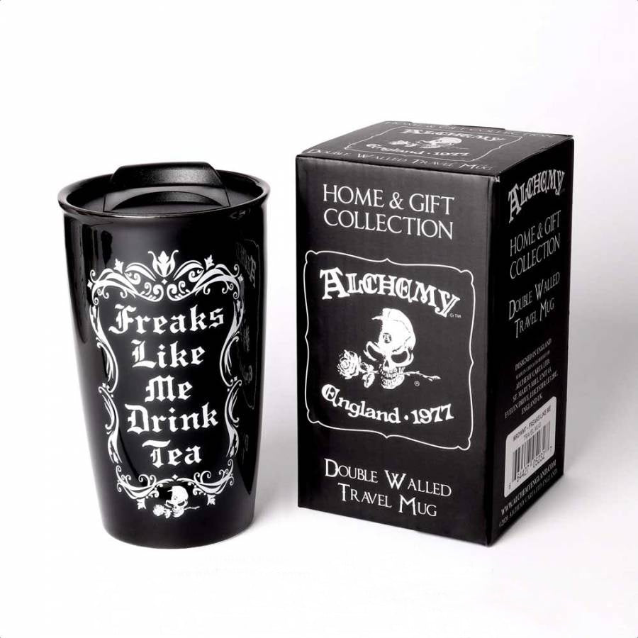 Alchemy Goth - Freaks Like Me Drink Tea Travel Mug