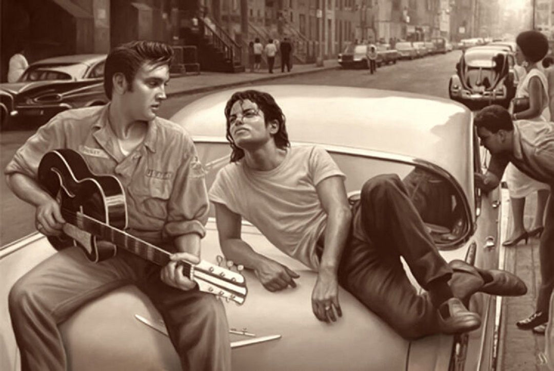 Elvis Presley & Michael Jackson Poster