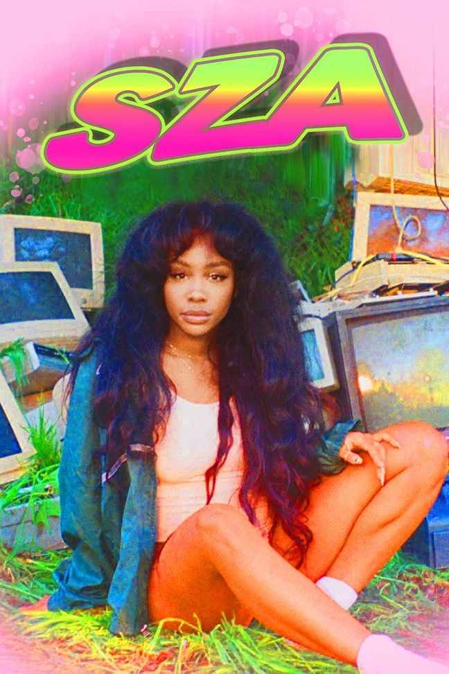 SZA - Neon Poster