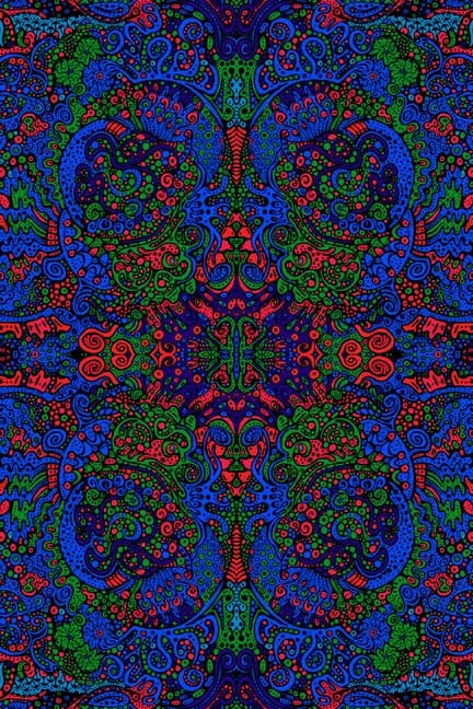 3D Psychedelic Liquid L Tapestry