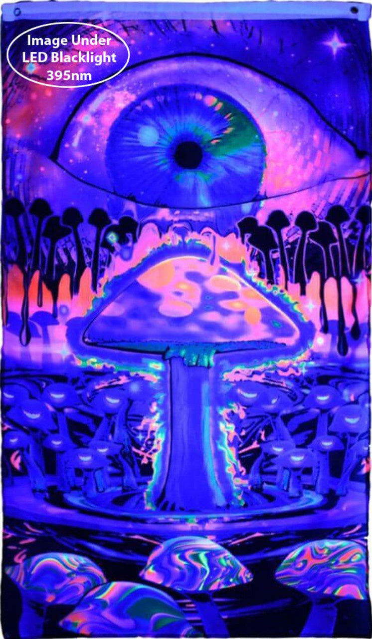 Fly Flags - Mushrooms Blacklight Flag