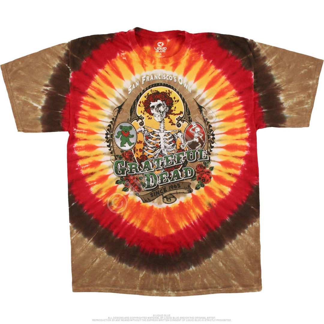 Liquid Blue - Grateful Dead "Bay Area Beloved" Tie Dye T-Shirt