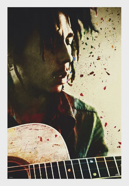 Bob Marley Poster- Acoustic Guitar