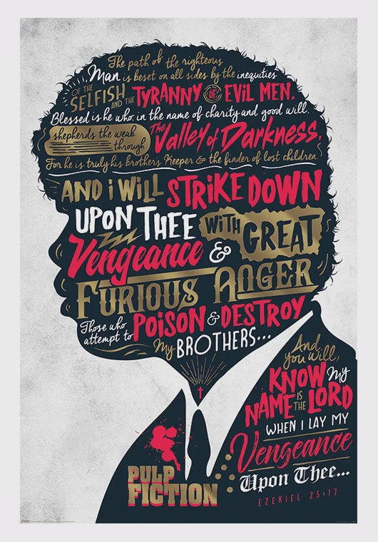 Pulp Fiction Poster- Ezekiel 25:17