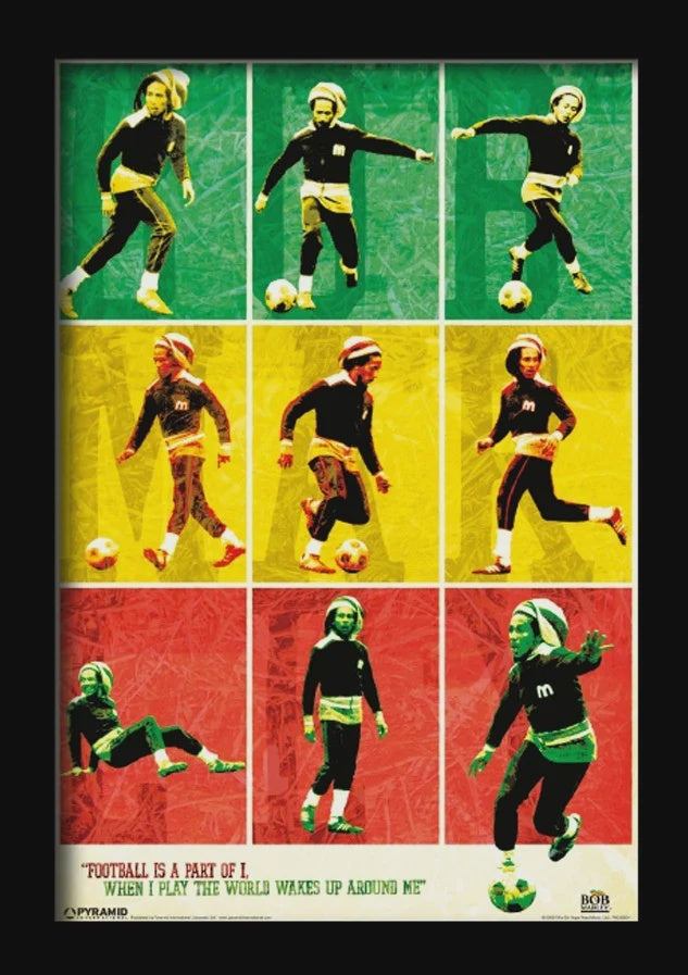 BOB MARLEY - FOOTBALL Framed Print
