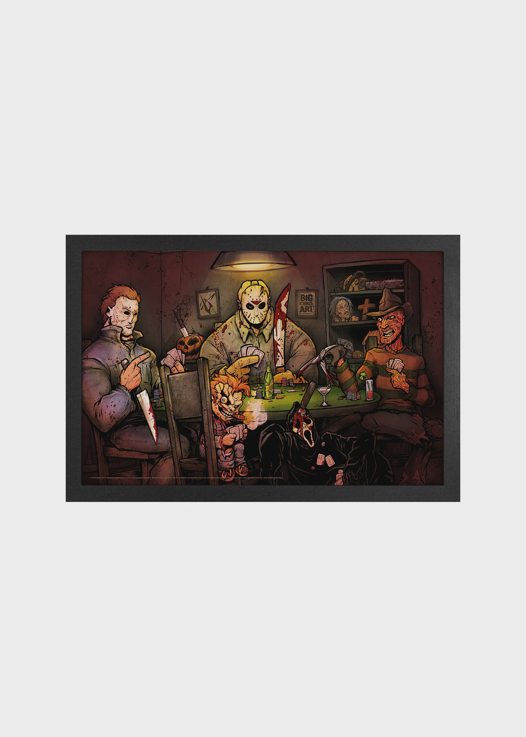 Big Chris Slashers Playing Poker Framed Print