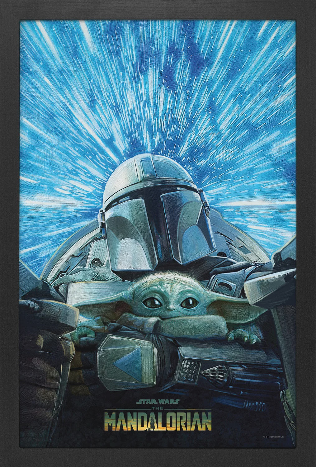 MANDALORIAN - S3- HYPERSPACE ZOOM Framed Print