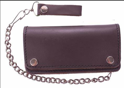 Hot Leathers - Large Bifold Plain Brown Wallet