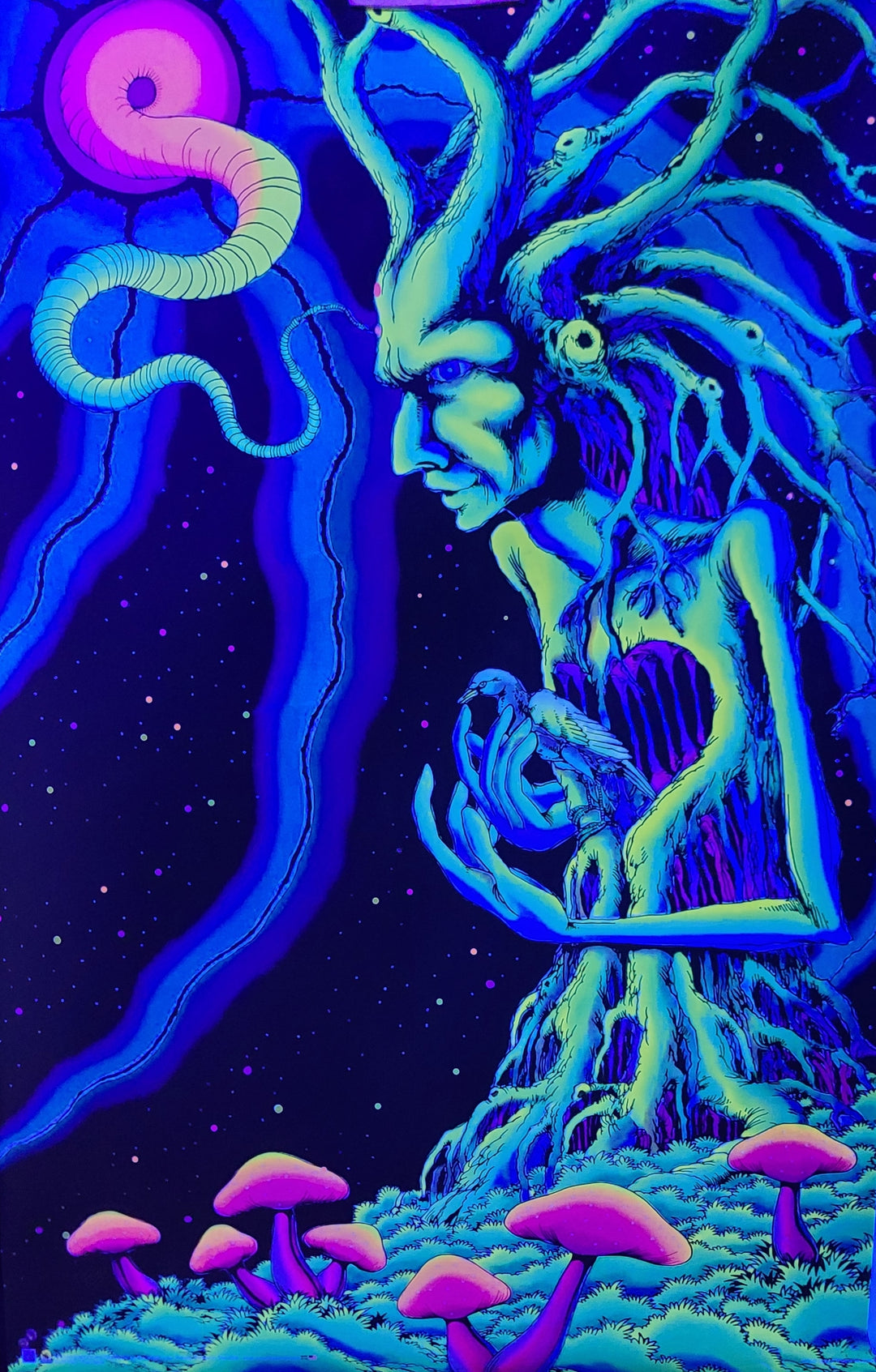 Tree Spirit Non-Flock Blacklight Poster