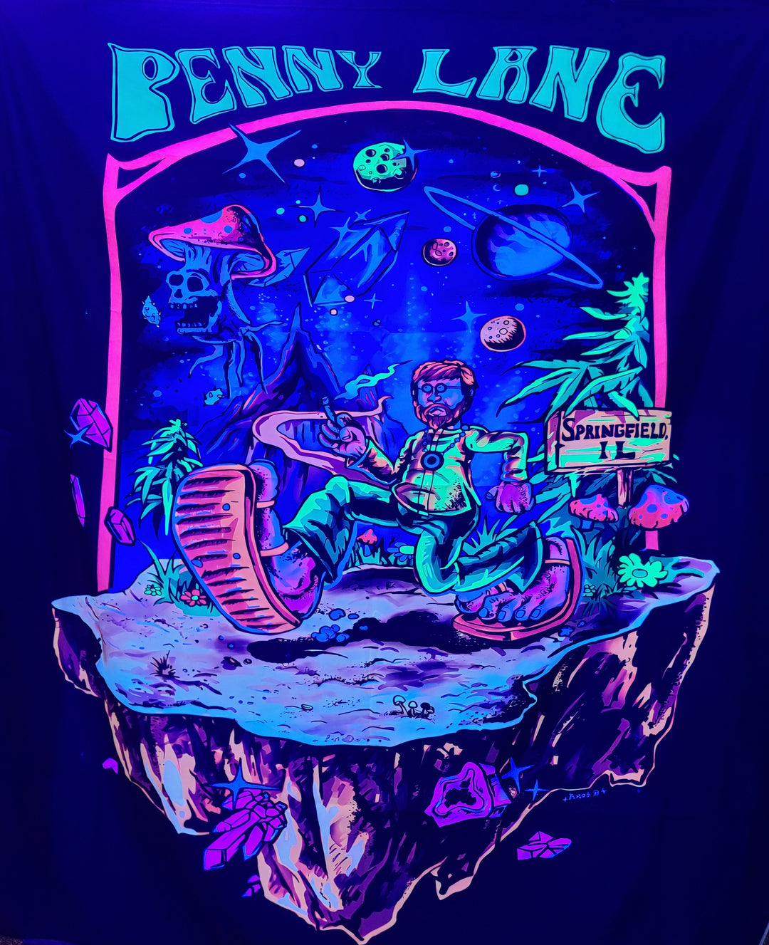 Penny Lane "Walk On" Blacklight UV Tapestry