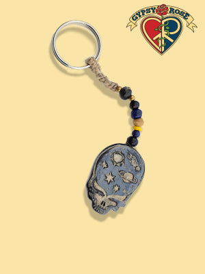 Gypsy Rose - GD "Stealie the Night Away" Carved Bone Keychain