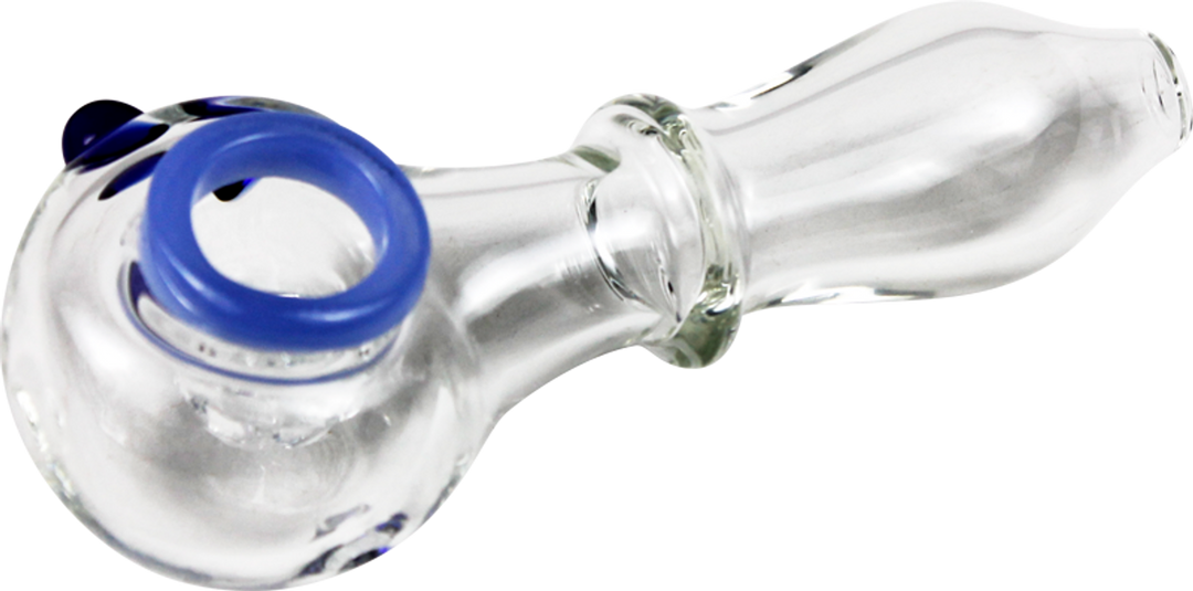 Clear Glass Spoon w/Built in Screen 5" GA4949