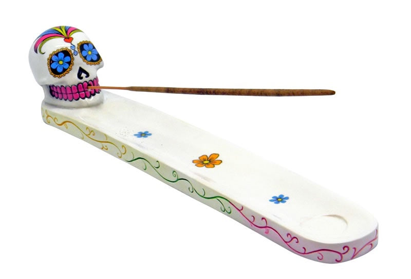 Day of the Dead White Incense Burner