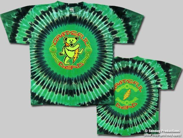 Sundog - Grateful Dead Dancing Celtic Bear Tie Dye T-Shirt