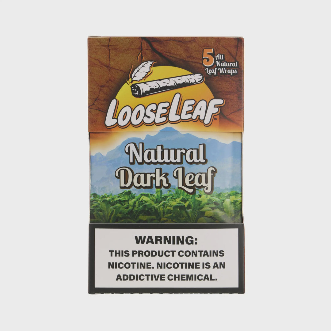 Loose Leaf Natural Cigar Wraps 5pk - Natural Dark Leaf