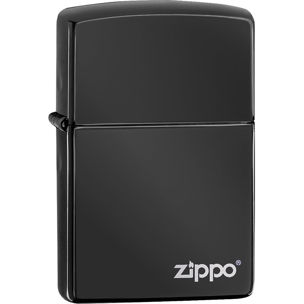 High Polish Black Laser Engrave Zippo Lighter - 24756ZL