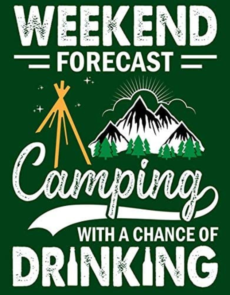 Camping with a Chance of Drinking Tin Sign