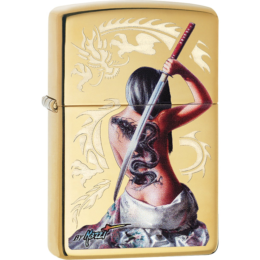 Zippo - Mazzi Girl w/Dragon Tattoo and Sword 29668