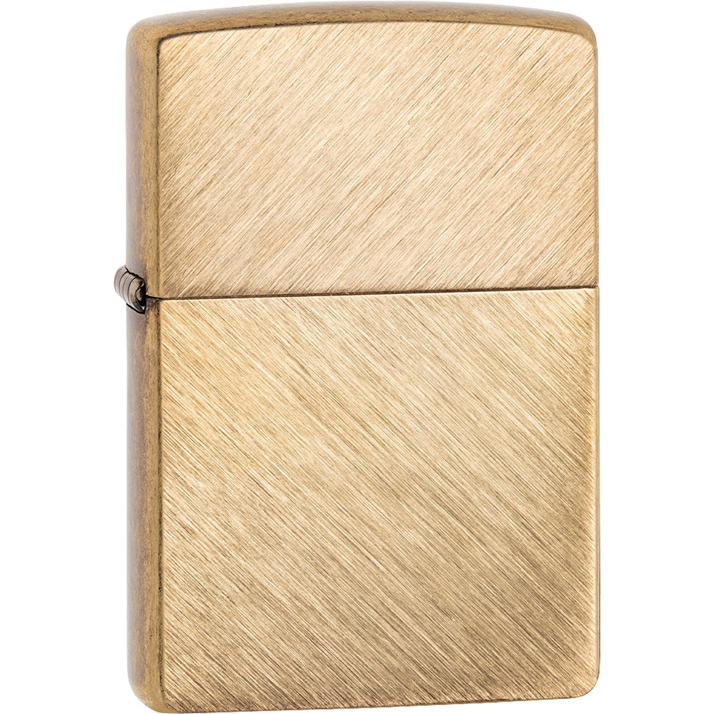 Herringbone Sweep Brass Zippo Lighter - 29830