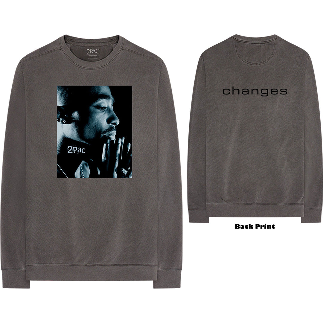 TUPAC UNISEX LONG SLEEVE T-SHIRT: CHANGES SIDE PHOTO (BACK PRINT)