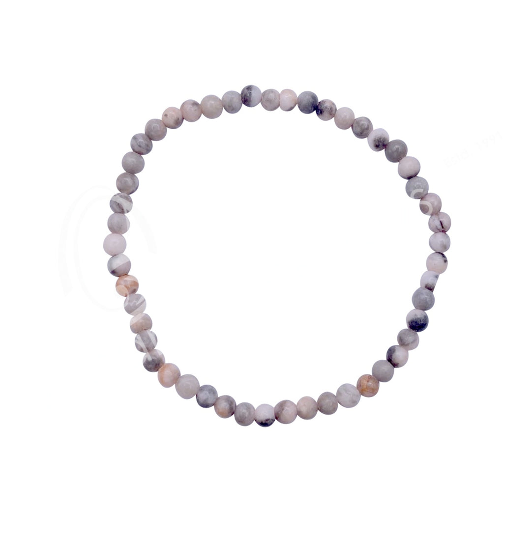 Oceanic - Pink Zebra Jasper Beaded Bracelet