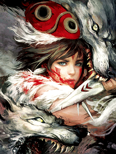 3D Poster - Princess Mononoke