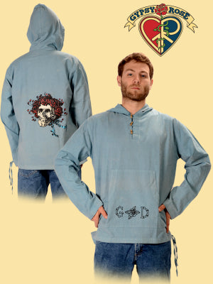Gypsy Rose - Grateful Dead Skull and Roses Fine Cotton Hoodie