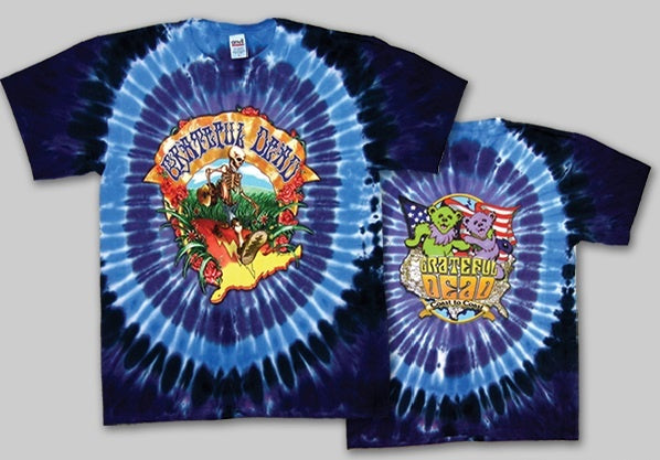 Grateful Dead Walking Coast to Coast Tie Dye T-Shirt
