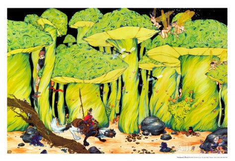 Enchanted Forest Non Flocked Blacklight Poster
