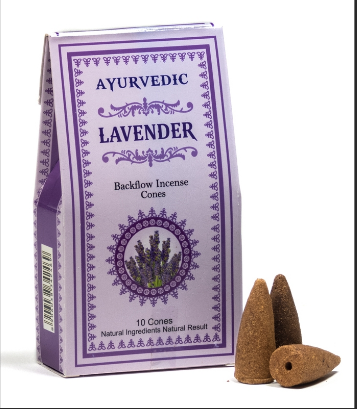 Ayurvedic - Lavender Backflow Incense Cones