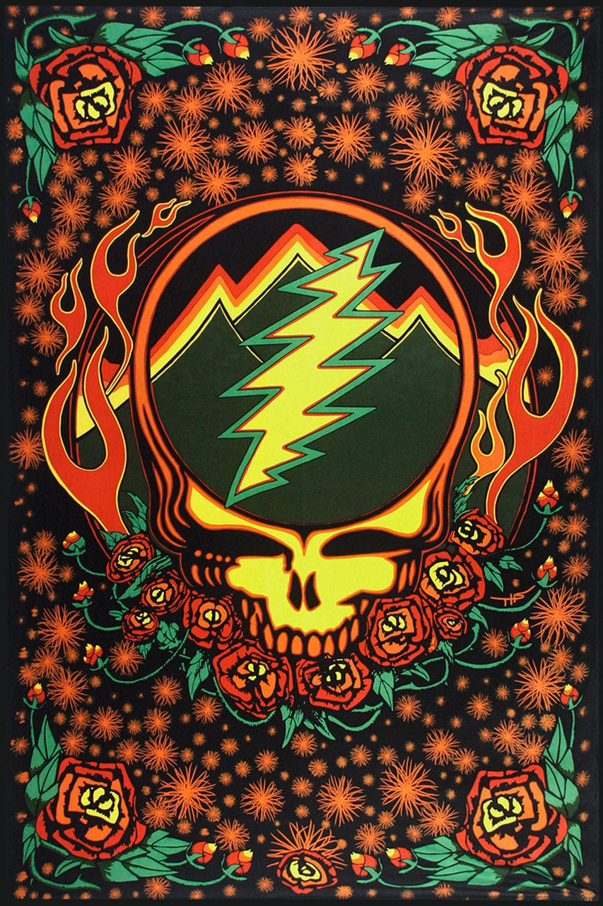 Sunshine Joy - Grateful Dead Scarlet Fire Tapestry 60x90