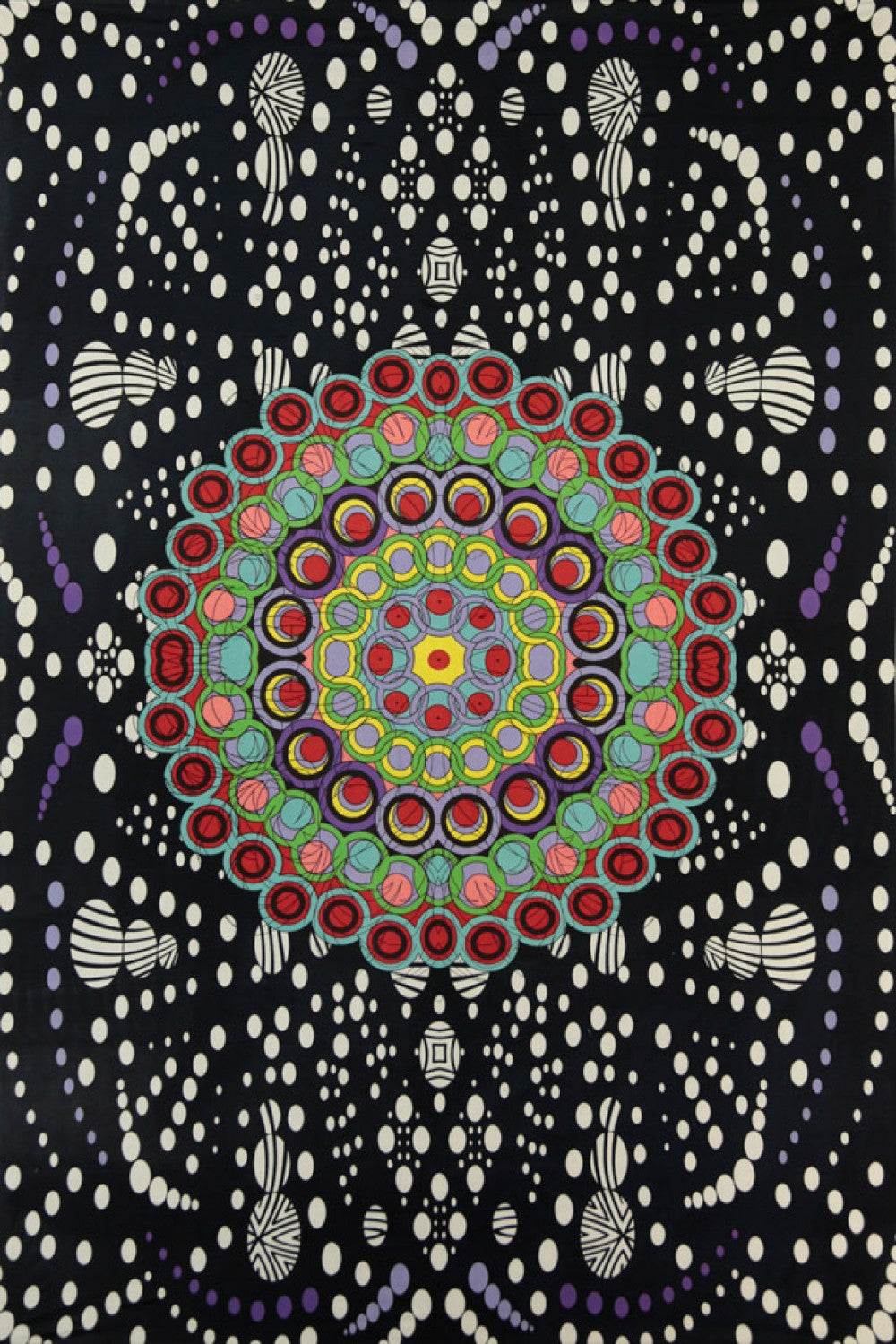 3D Hypnotic Moons Tapestry