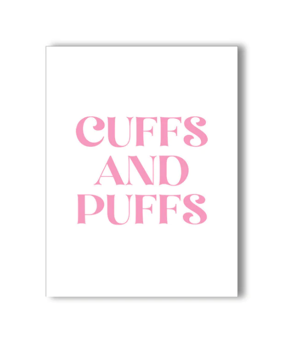 Naughty Kards - Cuffs and Puffs Greeting Card