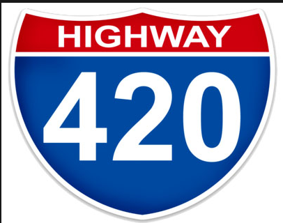 Highway 420 4x3.2" Sticker