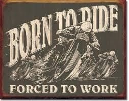 Born To Ride Tin Sign