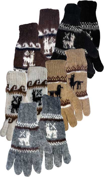 Alpaca Gloves w/Knit Llama