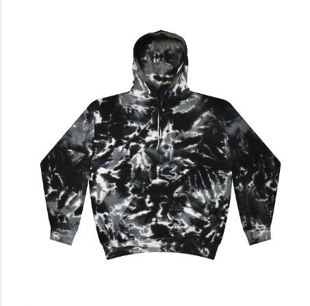 Colortone Tie Dye Pullover Hoodie - Multi Black