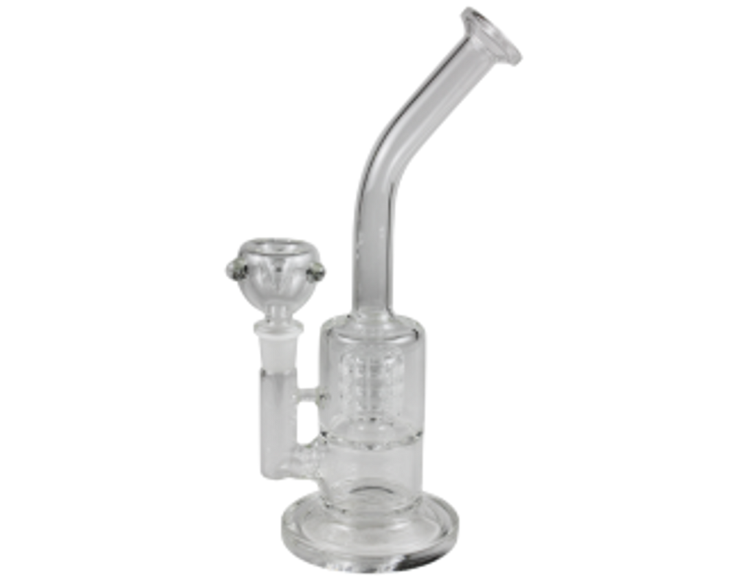 10" Bent Neck Matrix Perc Water Pipe