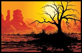 Desert Willow Black Light Poster BL2B15