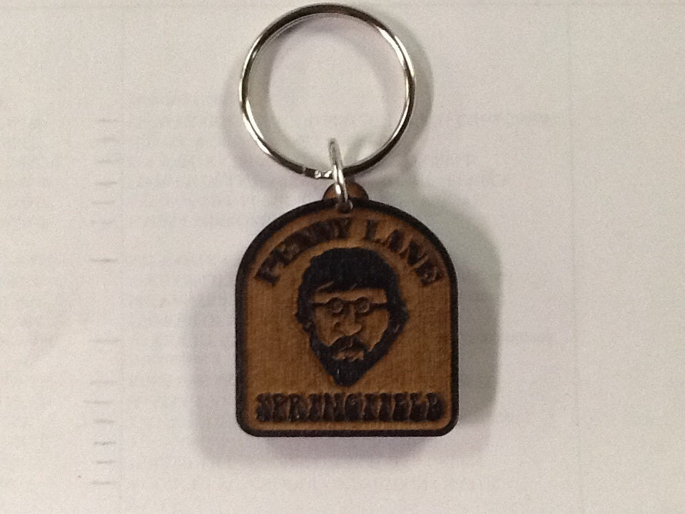 Penny Lane Wood Keychain