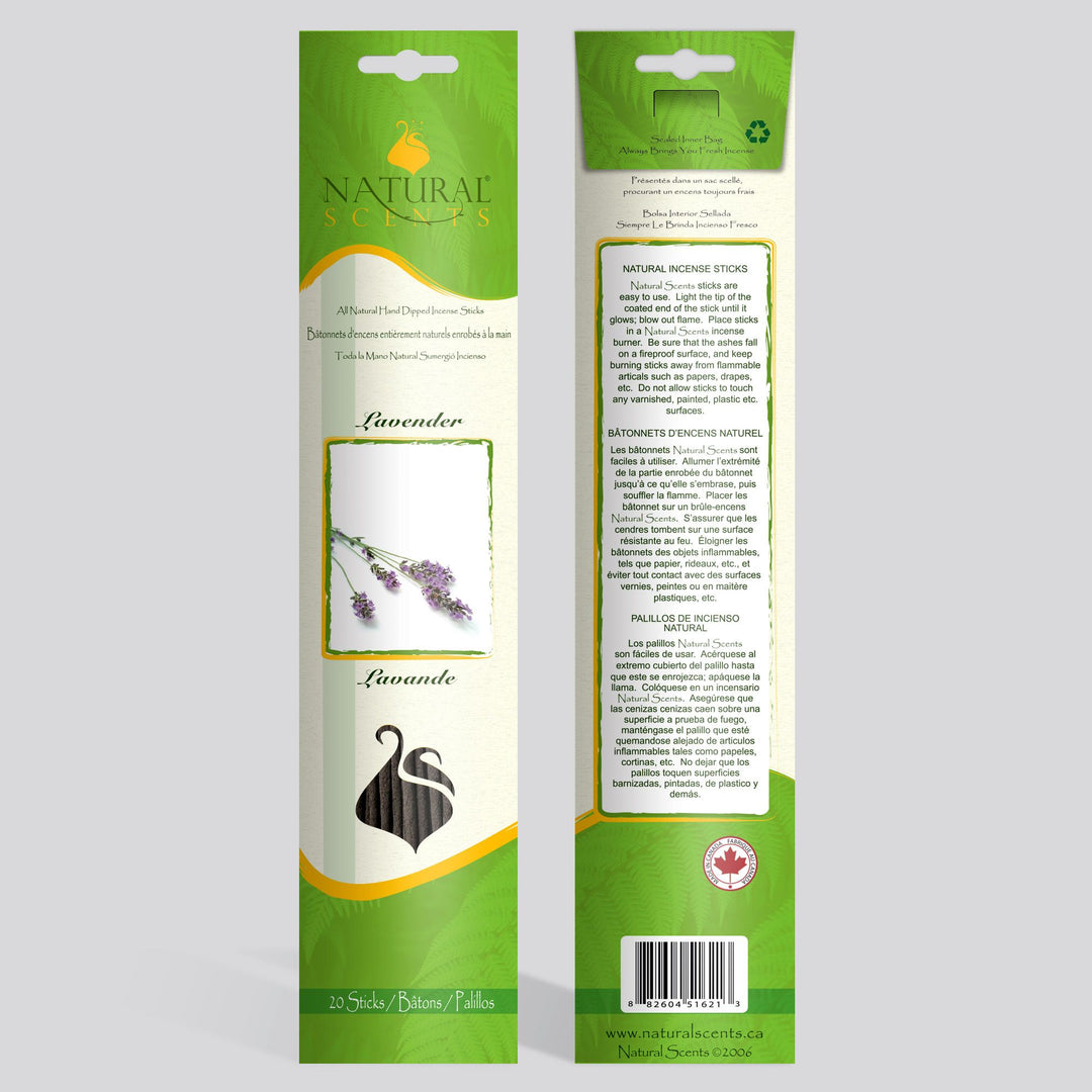 Natural Scents Incense Sticks 20pk - Lavender
