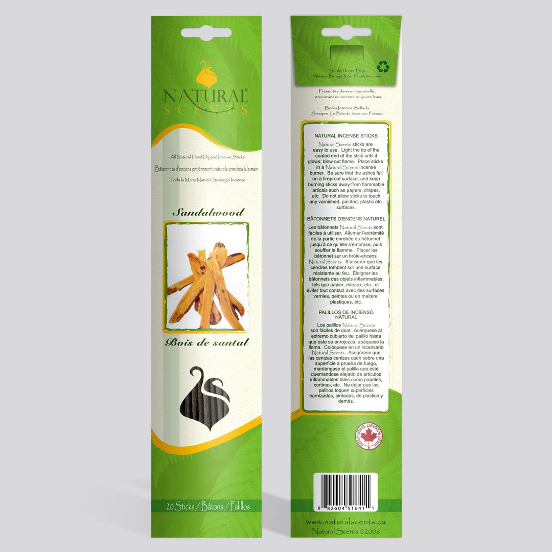 Natural Scents Incense Sticks 20pk - Sandalwood