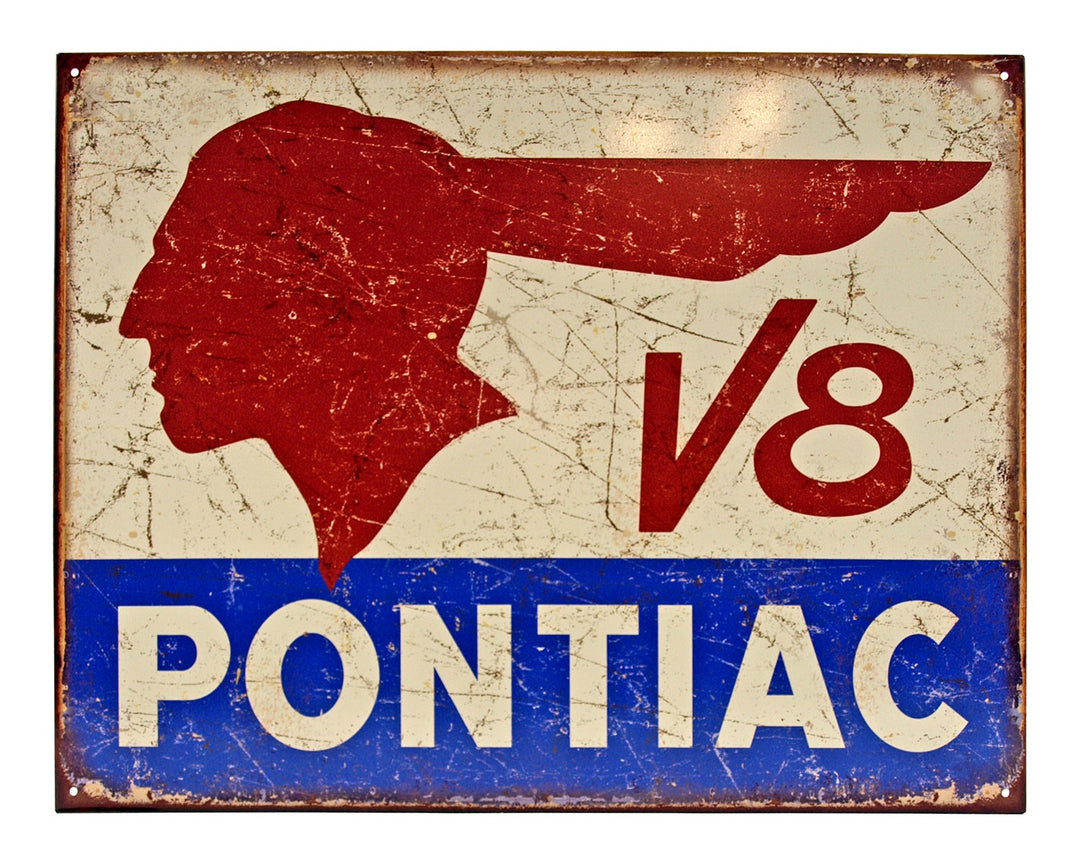Pontiac V8 Tin Sign