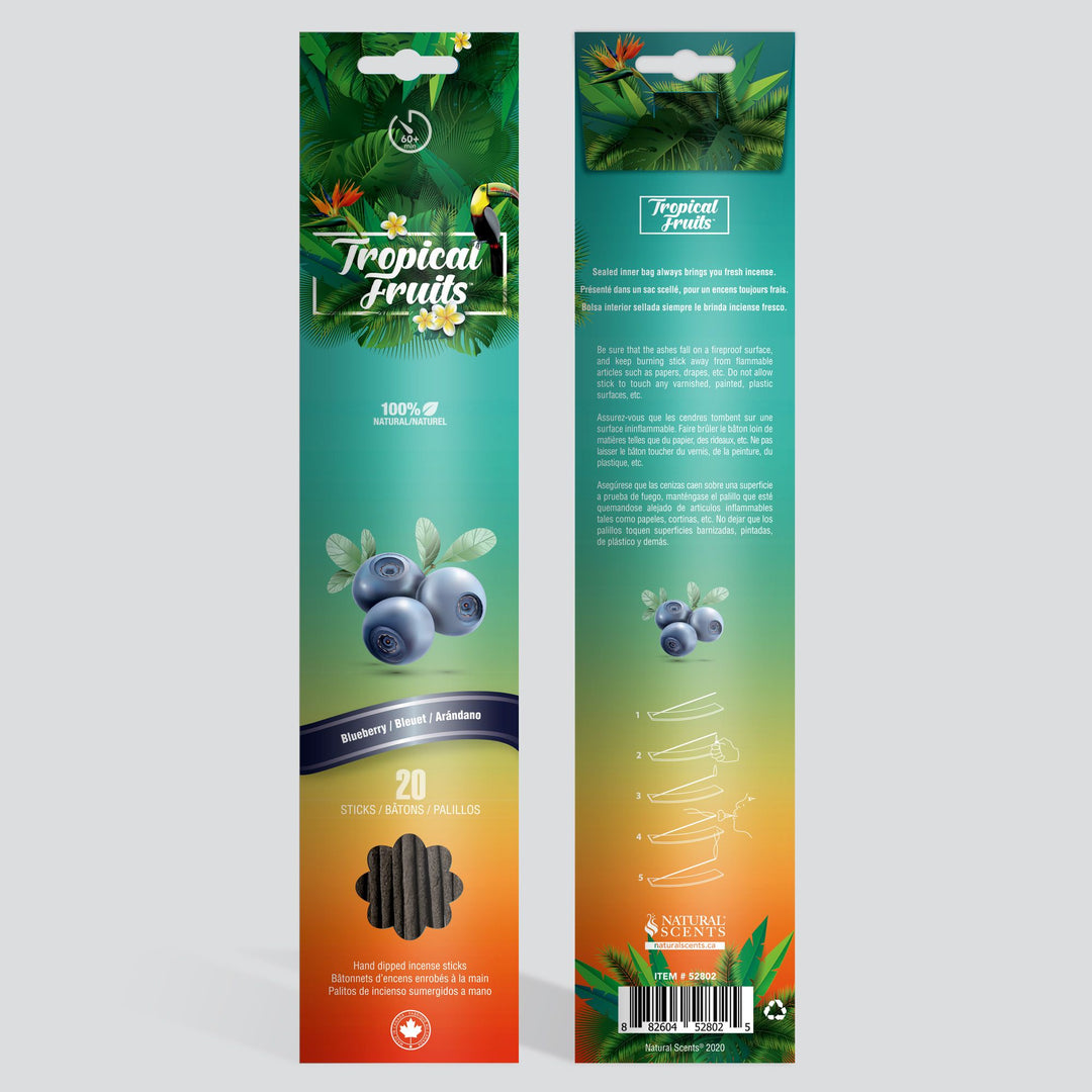 Tropical Fruits Incense Sticks 20pk - Blueberry