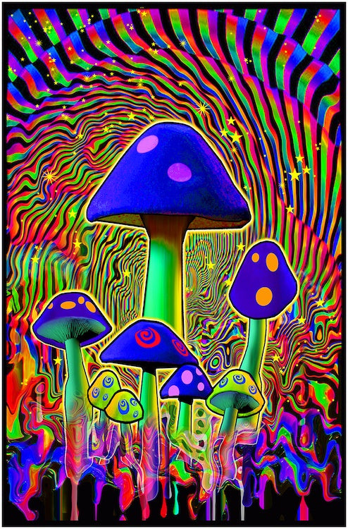 Mind Melt Blacklight Poster